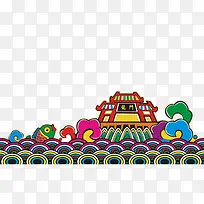 鲤鱼跳龙门插画-空若网 鲤鱼跳龙门插画-空若网