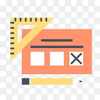 矢量三角尺铅笔素材-空若网 矢量三角尺铅笔素材-空若网