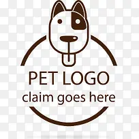 宠物狗标志矢量素材-空若网 宠物狗标志矢量素材-空若网