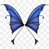 手绘蓝色翅膀-空若网 手绘蓝色翅膀-空若网