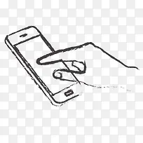 矢量速写手点击手机-空若网 矢量速写手点击手机-空若网