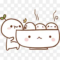 矢量卡通可爱元宵汤圆-空若网 矢量卡通可爱元宵汤圆-空若网