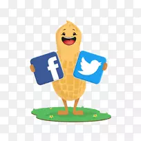 卡通吉祥物手指夹艺术-像我们在facebook上-空若网 卡通吉祥物手指夹艺术-像我们在facebook上-空若网