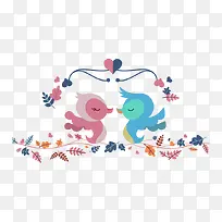 彩色接吻小鸟-空若网 彩色接吻小鸟-空若网