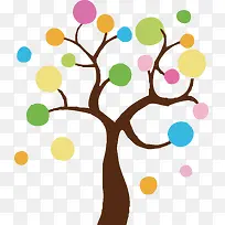 七色大树卡通可爱彩色大树-空若网 七色大树卡通可爱彩色大树-空若网