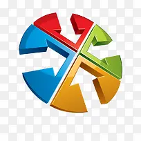 四色对称立体图-空若网 四色对称立体图-空若网