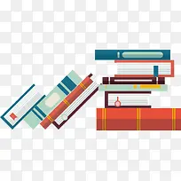 多彩立体书籍书堆-空若网 多彩立体书籍书堆-空若网