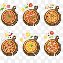 矢量披萨食物素材-空若网 矢量披萨食物素材-空若网