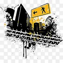 黑色时尚喷绘-空若网 黑色时尚喷绘-空若网