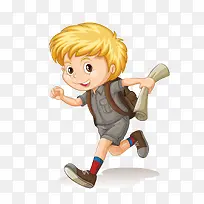 快乐跑步的男孩-空若网 快乐跑步的男孩-空若网