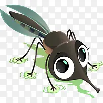 卡通可爱蚊子矢量图-空若网 卡通可爱蚊子矢量图-空若网