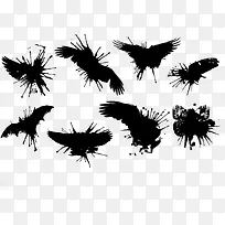 墨迹喷溅翅膀笔刷-空若网 墨迹喷溅翅膀笔刷-空若网