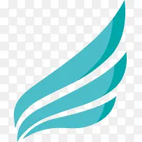 蓝色翅膀标签设计-空若网 蓝色翅膀标签设计-空若网