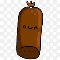 卡通水彩矢量火腿肠-空若网 卡通水彩矢量火腿肠-空若网