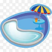 游泳池png矢量素材-空若网 游泳池png矢量素材-空若网