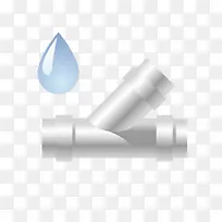 手绘卡通水滴和管子-空若网 手绘卡通水滴和管子-空若网