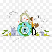 矢量城市上班族素材-空若网 矢量城市上班族素材-空若网