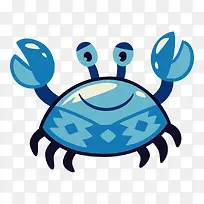 世界海洋日卡蓝色螃蟹-空若网 世界海洋日卡蓝色螃蟹-空若网