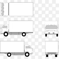 廂式货车矢量图-空若网 廂式货车矢量图-空若网