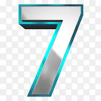 蓝色质感立体数字-空若网 蓝色质感立体数字-空若网