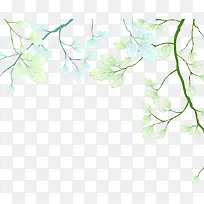 卡通水彩清新底纹树枝-空若网 卡通水彩清新底纹树枝-空若网