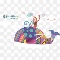 彩色卡通装饰图案-空若网 彩色卡通装饰图案-空若网