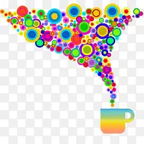 彩色圆圈杯子-空若网 彩色圆圈杯子-空若网