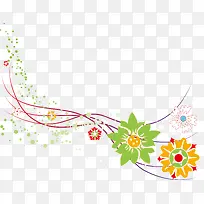 抽象花设计背景图案矢量图-空若网 抽象花设计背景图案矢量图-空若网