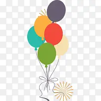 彩色气球插图矢量图-空若网 彩色气球插图矢量图-空若网