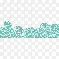 创意海浪设计底边矢量图-空若网 创意海浪设计底边矢量图-空若网