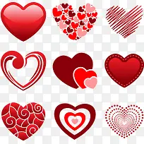 爱心设计矢量图-空若网 爱心设计矢量图-空若网