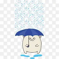 打雨伞的小动物-空若网 打雨伞的小动物-空若网