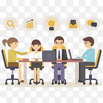 年会总结插画-空若网 年会总结插画-空若网