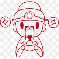 矢量新年财神爷AI素材-空若网 矢量新年财神爷AI素材-空若网