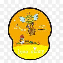 卡通房子鼠标垫-空若网 卡通房子鼠标垫-空若网