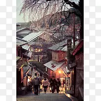 粉色樱花树枝房屋-空若网 粉色樱花树枝房屋-空若网