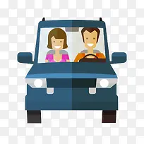 矢量扁平化出行情侣素材-空若网 矢量扁平化出行情侣素材-空若网