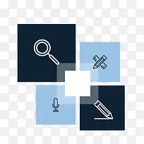 矢量蓝色ppt边框素材-空若网 矢量蓝色ppt边框素材-空若网