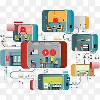 矢量手绘扁平化餐厅-空若网 矢量手绘扁平化餐厅-空若网