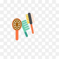 矢量梳子素材-空若网 矢量梳子素材-空若网