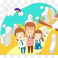 矢量老师学生素材-空若网 矢量老师学生素材-空若网