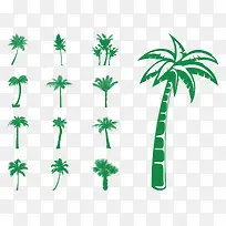 矢量棕树图案-空若网 矢量棕树图案-空若网