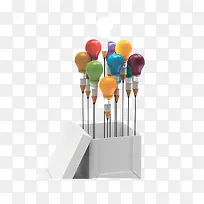 彩色创意灯泡-空若网 彩色创意灯泡-空若网