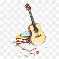 吉他与书本-空若网 吉他与书本-空若网