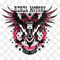 卡通手绘翅膀老鹰机车-空若网 卡通手绘翅膀老鹰机车-空若网