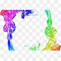 彩色烟雾边框-空若网 彩色烟雾边框-空若网