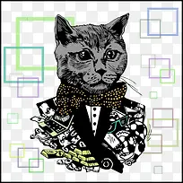 卡通猫咪插画-空若网 卡通猫咪插画-空若网