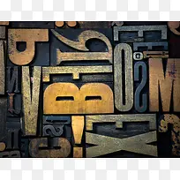 生锈立体字母背景-空若网 生锈立体字母背景-空若网