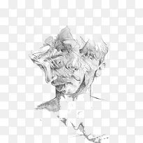 灰色扭曲插画头像-空若网 灰色扭曲插画头像-空若网