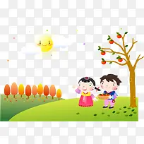 手绘儿童插画矢量图-空若网 手绘儿童插画矢量图-空若网